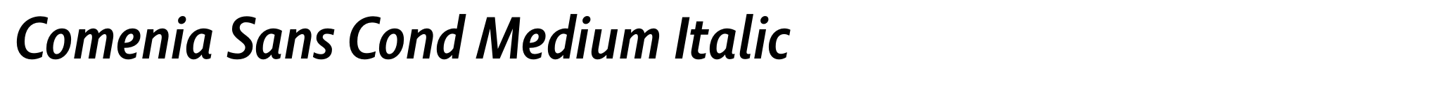 Comenia Sans Cond Medium Italic image